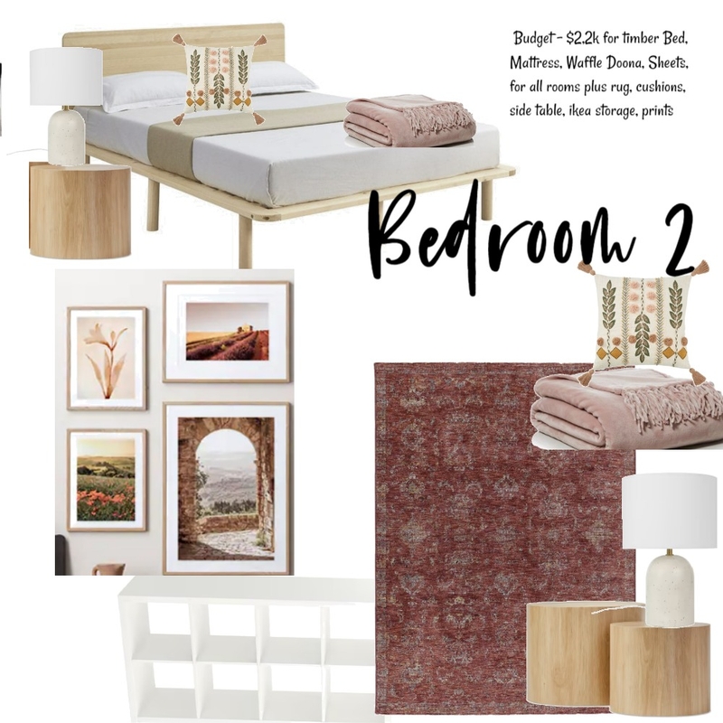 Bedroom 2 - Rust & Pink Mood Board by jack_garbutt on Style Sourcebook