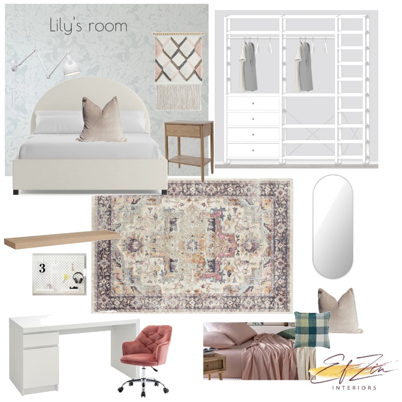 Loula Morris - Lily's room 1 Mood Board by EF ZIN Interiors on Style Sourcebook