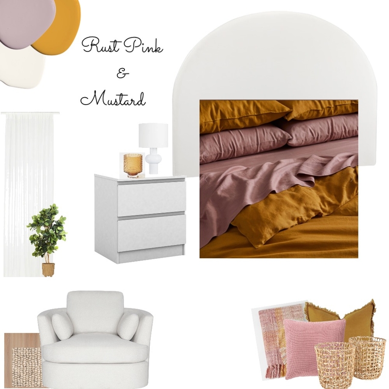Rust pink & mustard Mood Board by Tennielle's Designs on Style Sourcebook