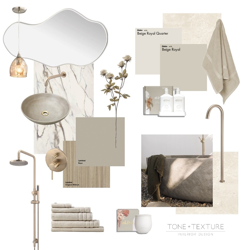 Japandi Bathroom Mood Board by Tone & Texture Interior Design on Style Sourcebook