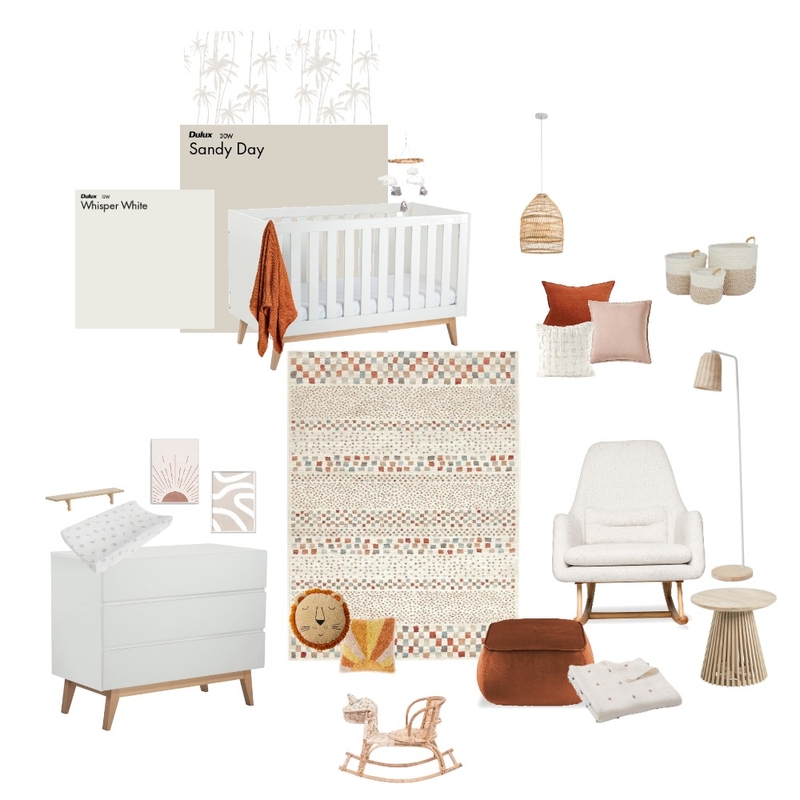 Scandi Boho Neutral Nursery - Boho Rug Mood Board by TaniaRC on Style Sourcebook