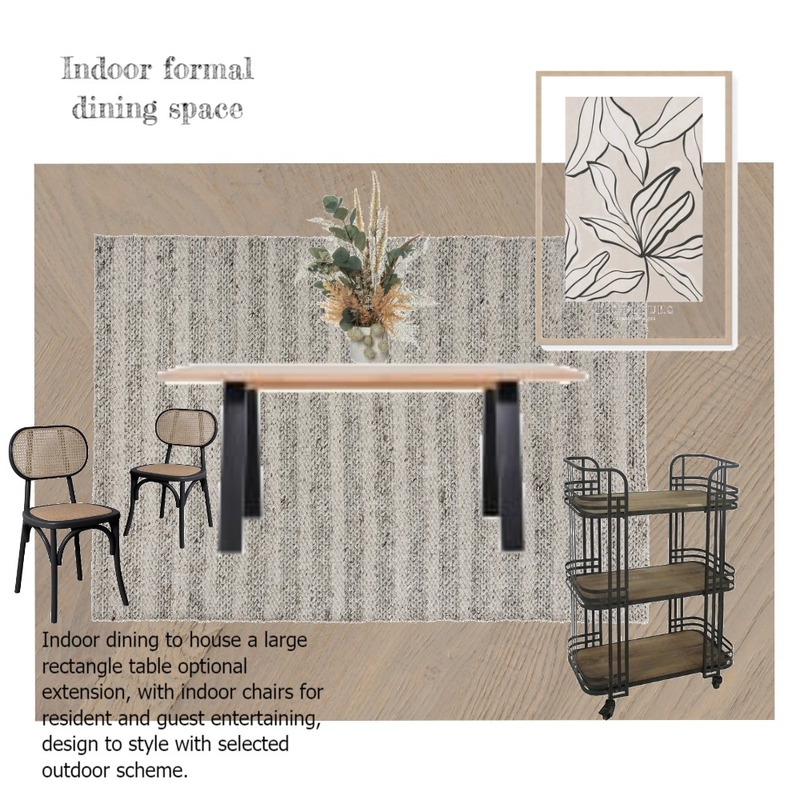 Indoor dining space Mood Board by Leanne Martz Interiors on Style Sourcebook