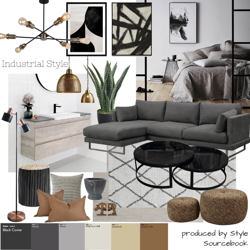 industrial Mood Board by Myamya on Style Sourcebook