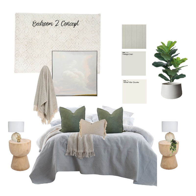 Home Staging Project 2 - Bedroom 2 Concept Interior Design Mood Board by Archer Road Design Home Staging Project 2 - Bedroom 2 Concept Interior Design Mood Board by Archer Road Design