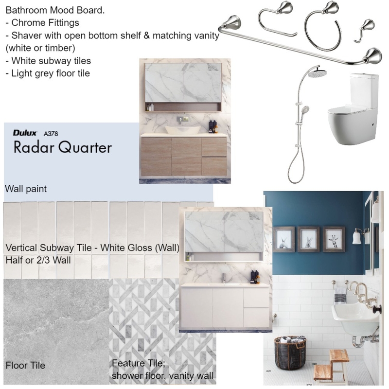 Bathroom Mood board Interior Design Mood Board by cjwayte