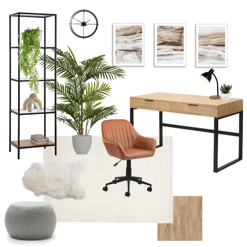 Warm Japandi Study Mood Board by Czarina on Style Sourcebook