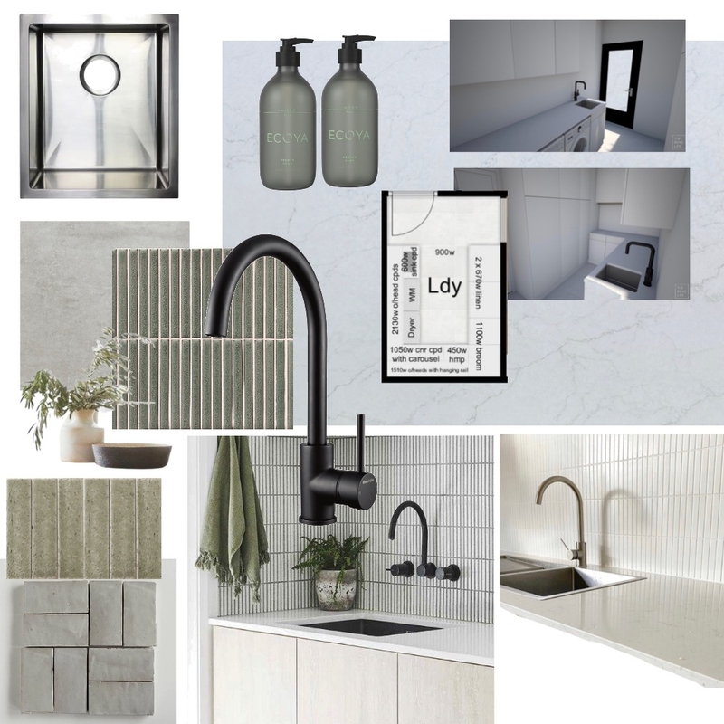 laundry Mood Board by Rhiannon Lee, Oleander & Finch Interiors on Style Sourcebook