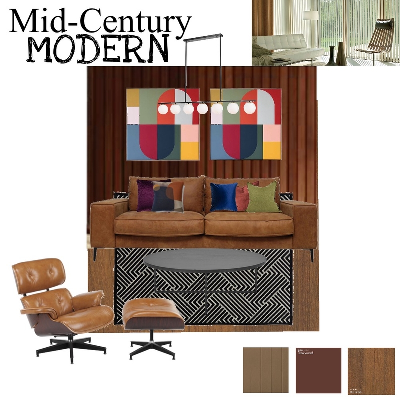 Mid-Century Modern Mood Board by temi on Style Sourcebook