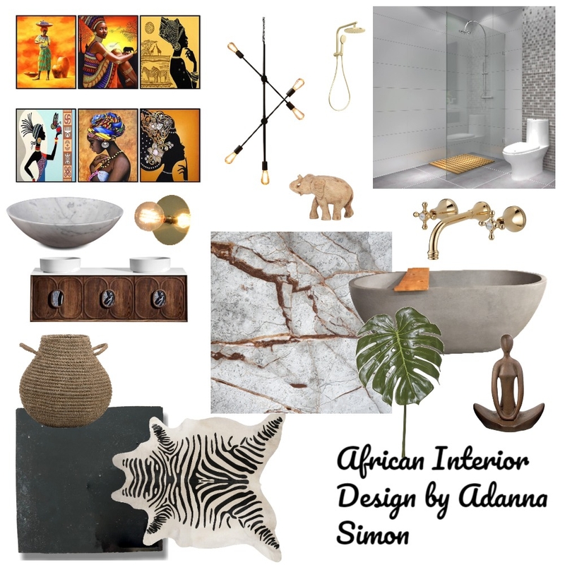 African Interior Design Mood Board by Dark Carpathian on Style Sourcebook