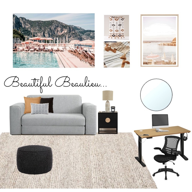 JESSI STUDY- updated rug and bedside/mirror Mood Board by C Inside Interior Design on Style Sourcebook