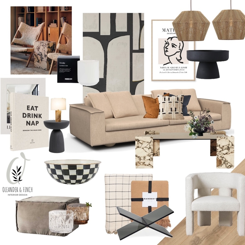 Ndjuee Mood Board by Rhiannon Lee, Oleander & Finch Interiors on Style Sourcebook