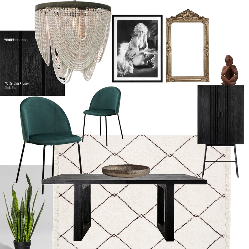 Moody Dining Interior Design Mood Board by MIKU Home