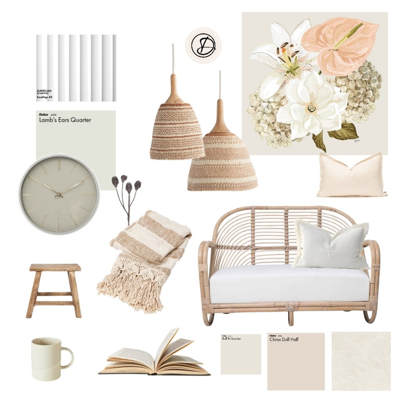 Spring Colours Reading Nook Mood Board by Designingly Co on Style Sourcebook