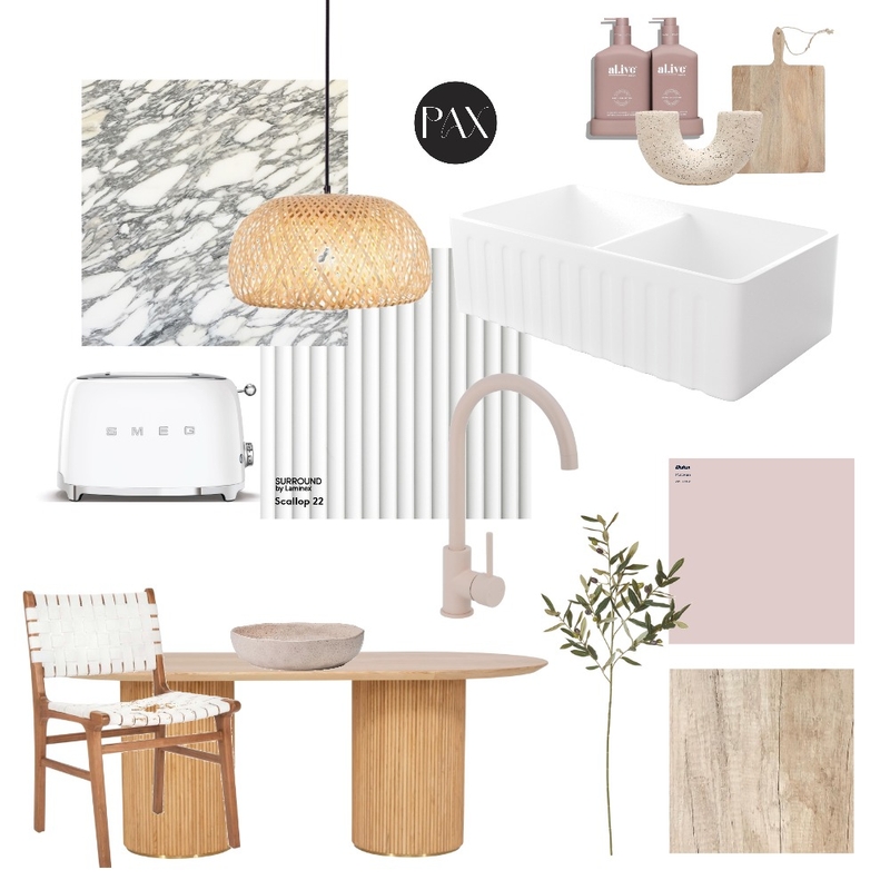 Blush Kitchen Mood Board Mood Board by PAX Interior Design on Style Sourcebook