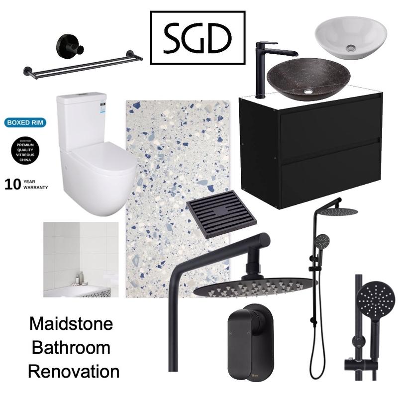 Maidstone Bathroom Renovation Mood Board by Sophia Garro Design on Style Sourcebook