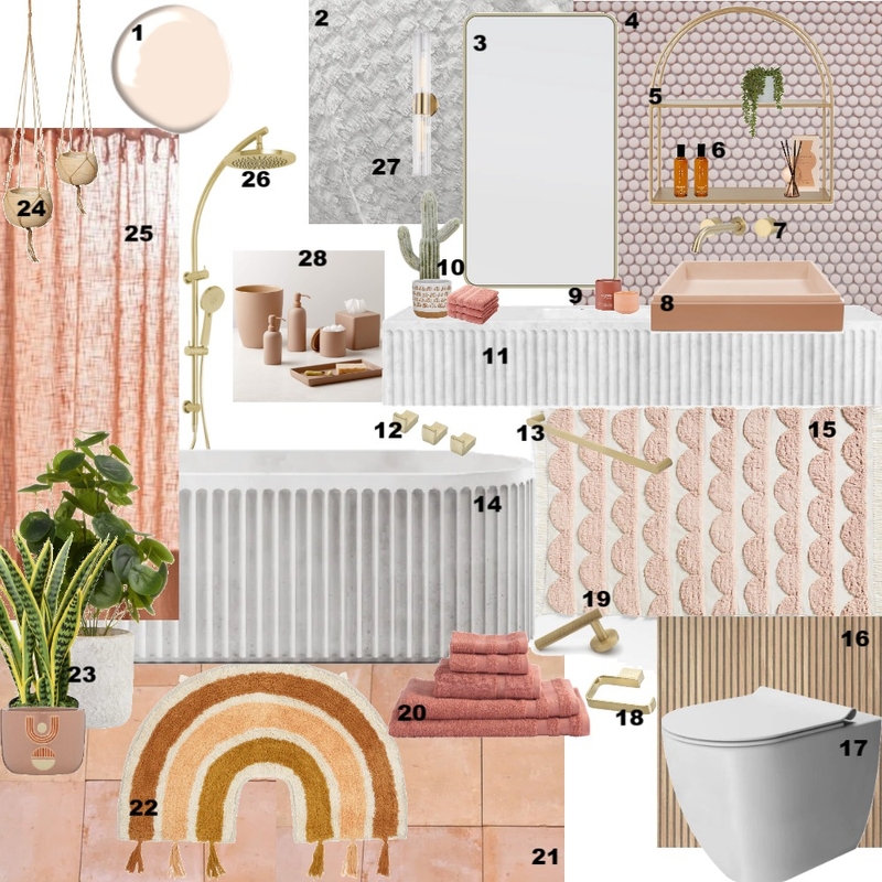 Monochromatic Bathroom Mood Board by Sulynn Interiors on Style Sourcebook