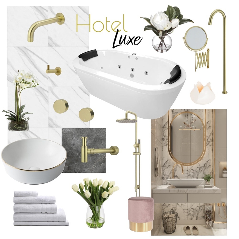Hotel Luxe Gold - BW Tiles Mood Board by CSugden on Style Sourcebook