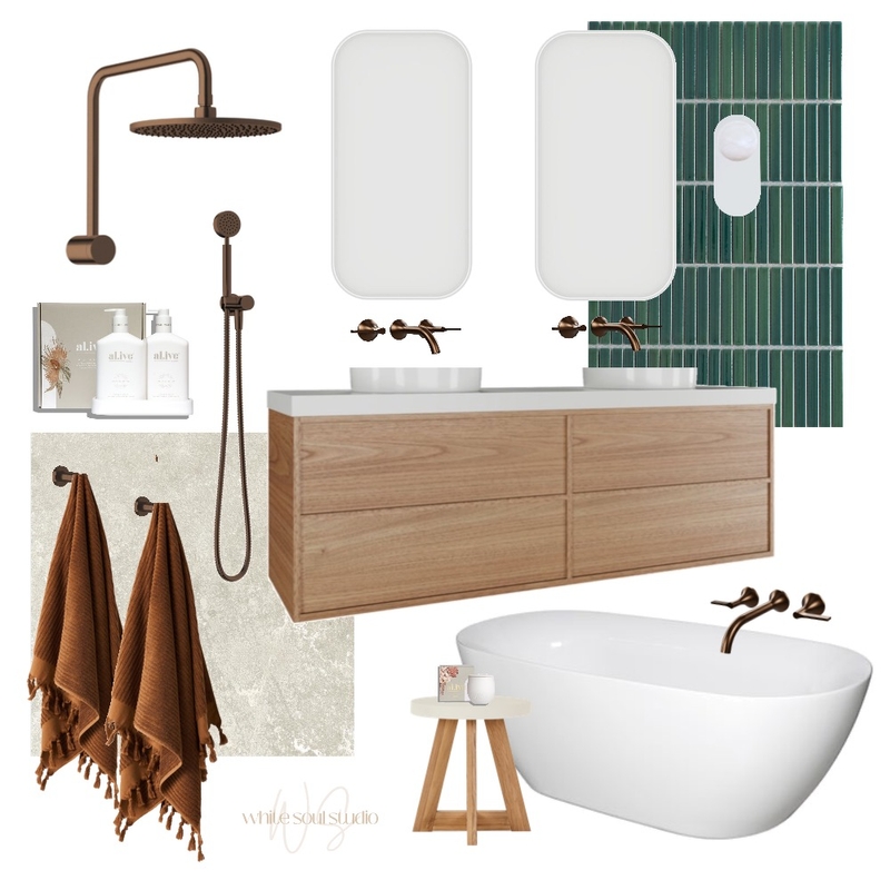 Mid Century Modern - Master Ensuite Mood Board by white soul studio on Style Sourcebook