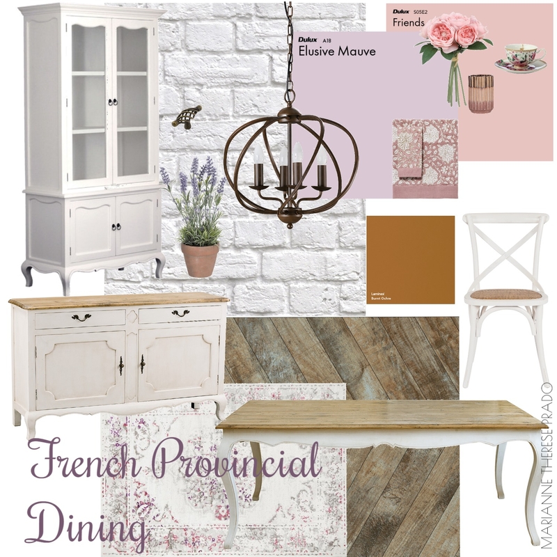 French Provincial Dining Room Mood Board by Marianne Therese Prado on Style Sourcebook