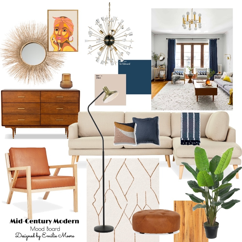 Mid-century Interior Design Mood Board by EmilieM Mid-century Interior Design Mood Board by EmilieM