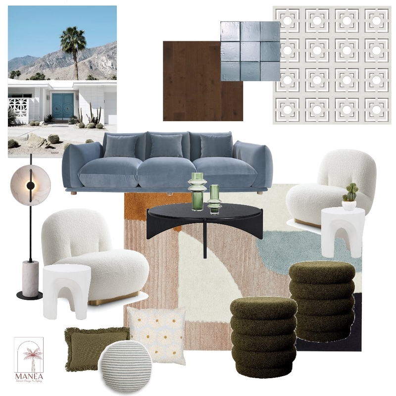 Contemporary Mid Century Living Mood Board by Manea Interior Design & Styling on Style Sourcebook