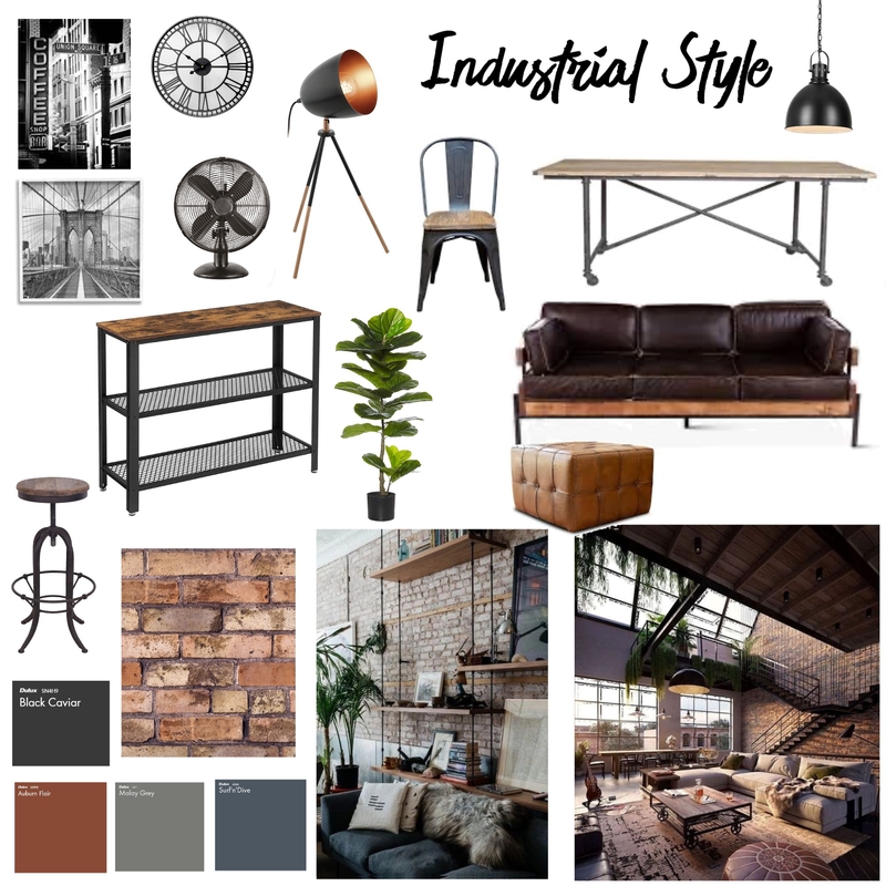 Industrial Mood Board Mood Board by Stephchan13 on Style Sourcebook