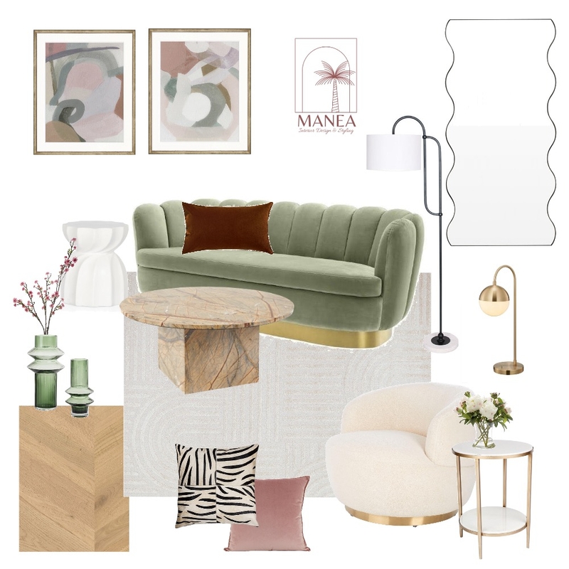 Contemporary Luxe Living Mood Board by Manea Interior Design & Styling on Style Sourcebook