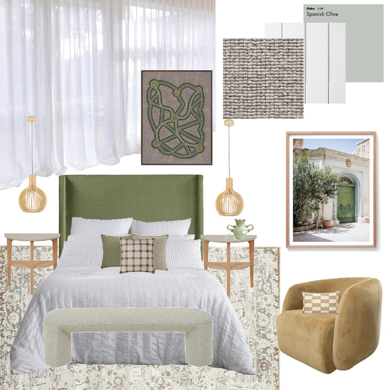 Master Bedroom Sample Board Mood Board by Nicole Frelingos on Style Sourcebook