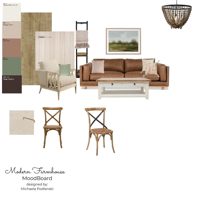 Modern Farmhouse Mood Board by MichaelaCapriDesignCo on Style Sourcebook