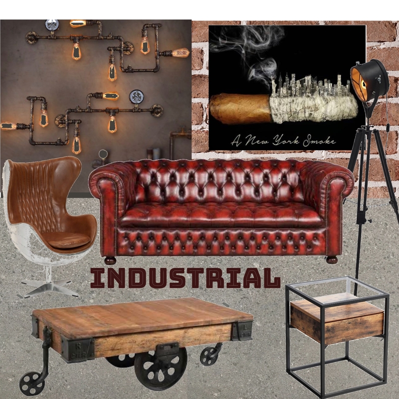 Industrial Interior Design Mood Board by ElTaso Interiors