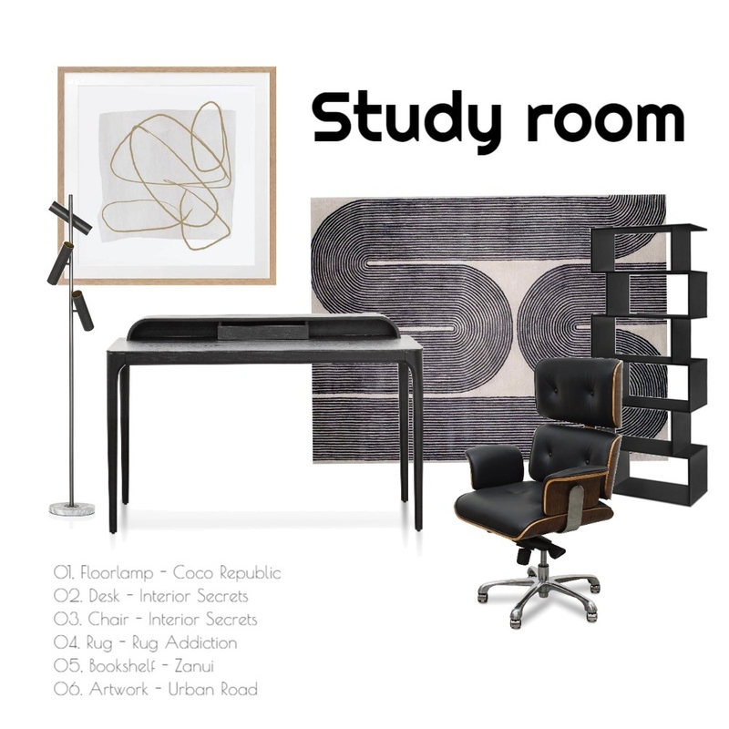 Study Mood Board by DoubleBun on Style Sourcebook