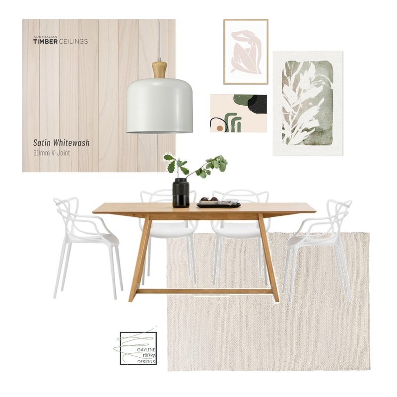 Scandanavian Dining Room Mood Board by Gaylene Drew Designs on Style Sourcebook