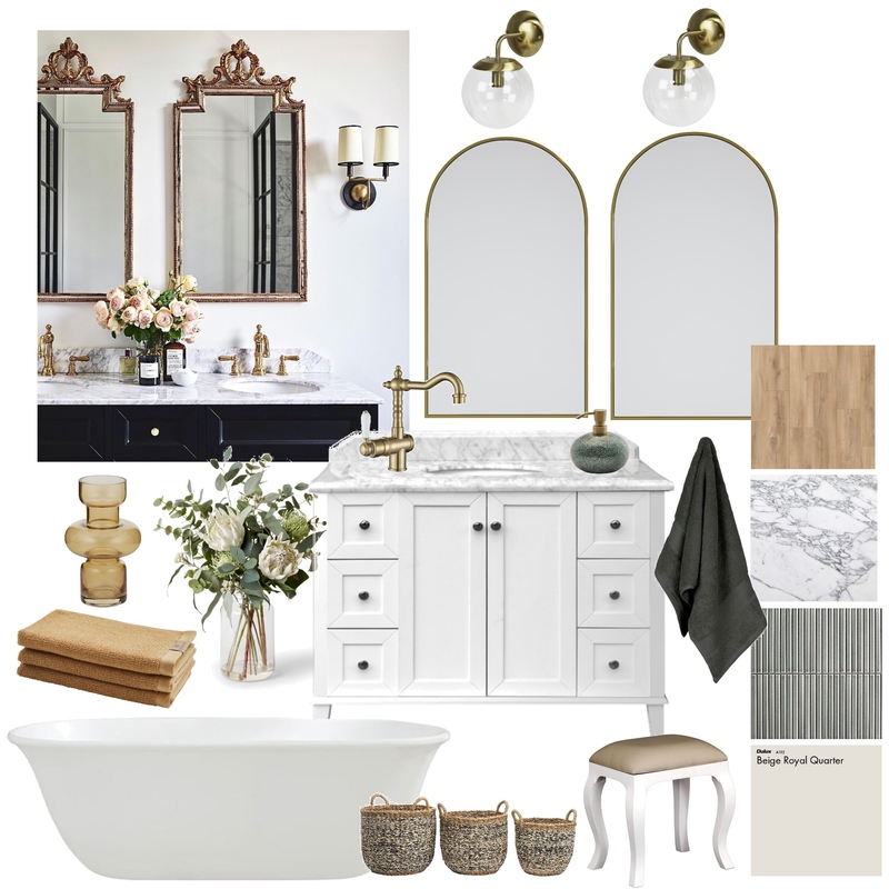 art nouveau bathroom Mood Board by juliettebea on Style Sourcebook