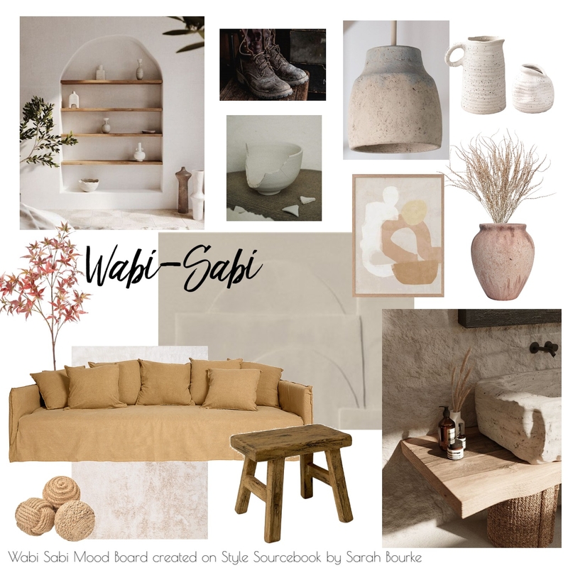 Module 3 Wabi Sabi Mood Board by sarahbourke on Style Sourcebook