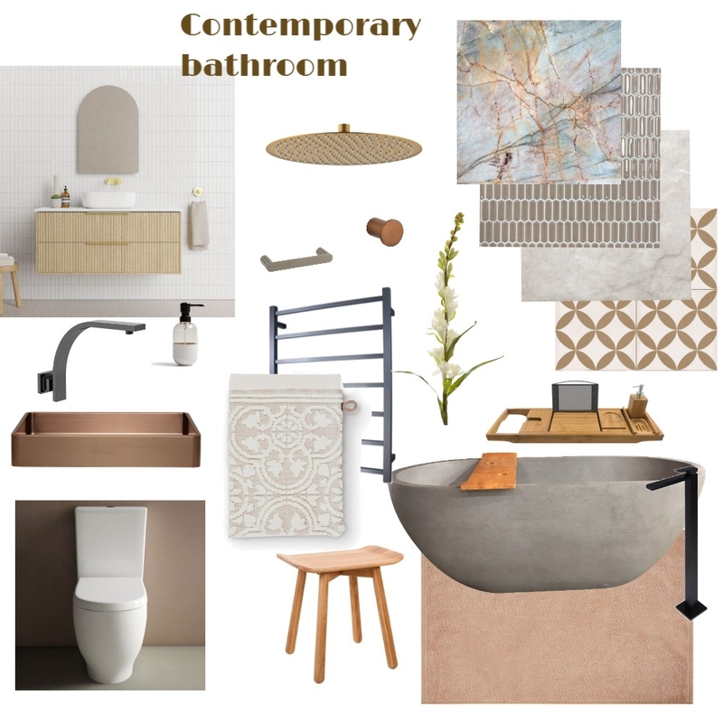 Contemporary bathroom Mood Board by colleenjthomas on Style Sourcebook