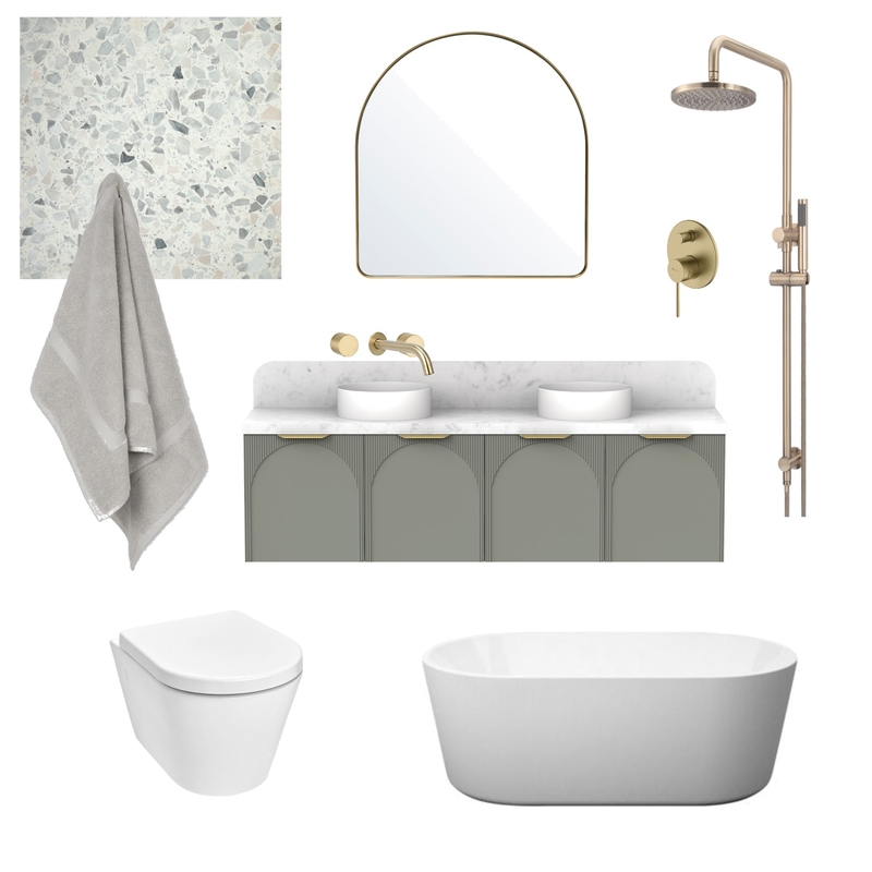 Relaxed Sage Bathroom Mood Board by Lauren Skye Studio on Style Sourcebook