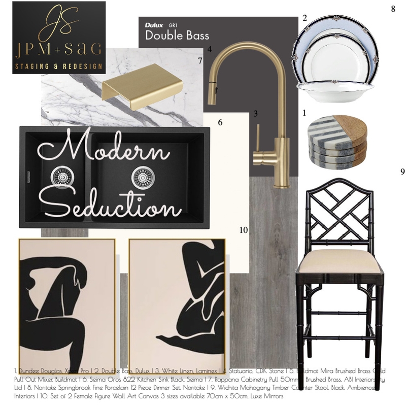 Modern Seduction Mood Board by Jason Manatad Design on Style Sourcebook