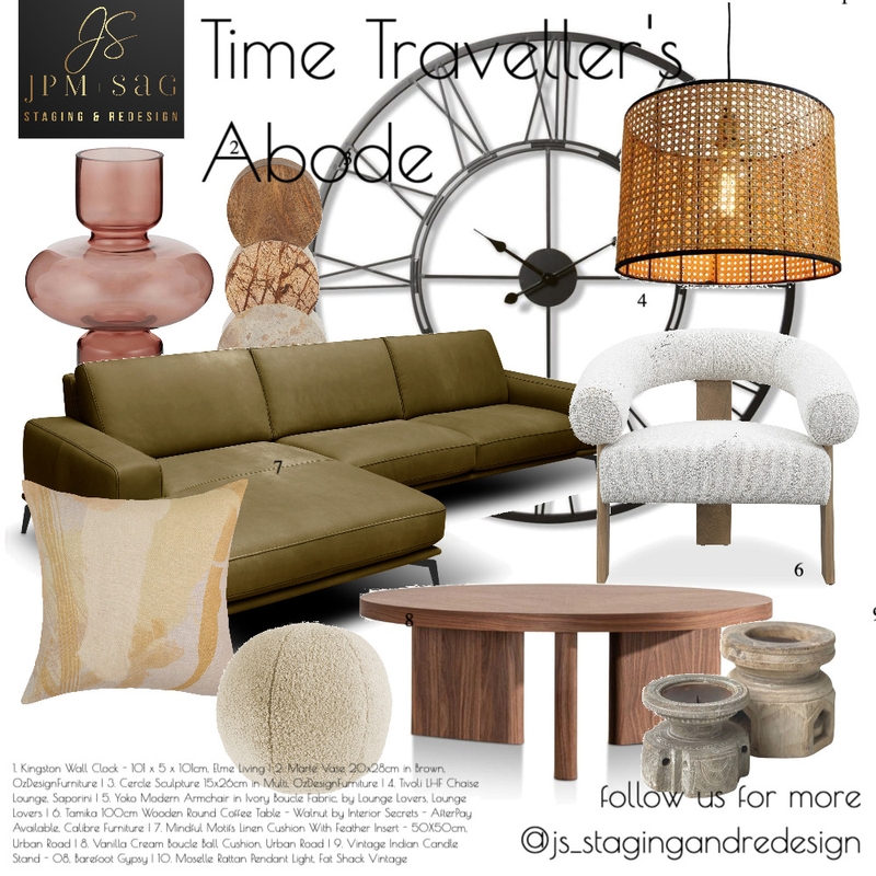 Time Traveller's Abode Mood Board by Jason Manatad Design on Style Sourcebook
