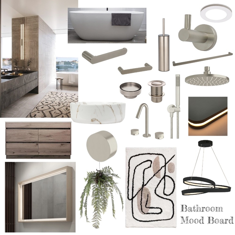 Bathroom Mood Board Mood Board by LEAFY INTERIORS on Style Sourcebook