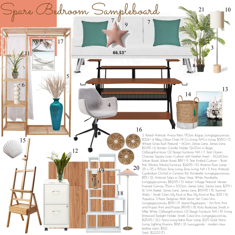 Spare bedroom final Mood Board by maeid23180@gmail.com on Style Sourcebook