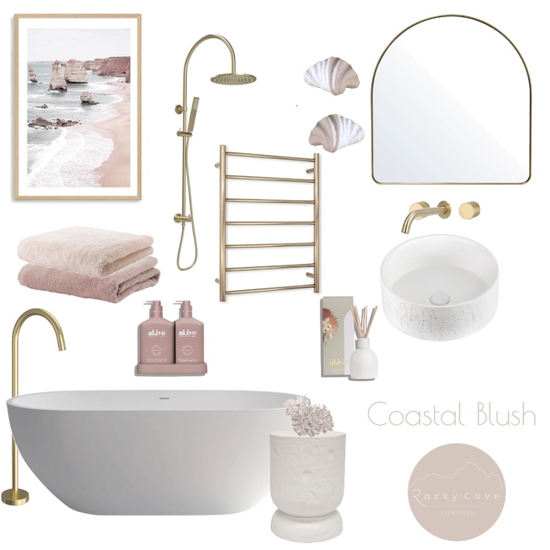 Coastal Blush Mood Board by Rocky Cove Interiors on Style Sourcebook
