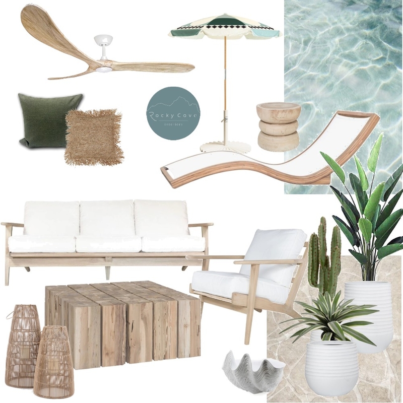Luxe Coastal Outdoor living Mood Board by Rocky Cove Interiors on Style Sourcebook
