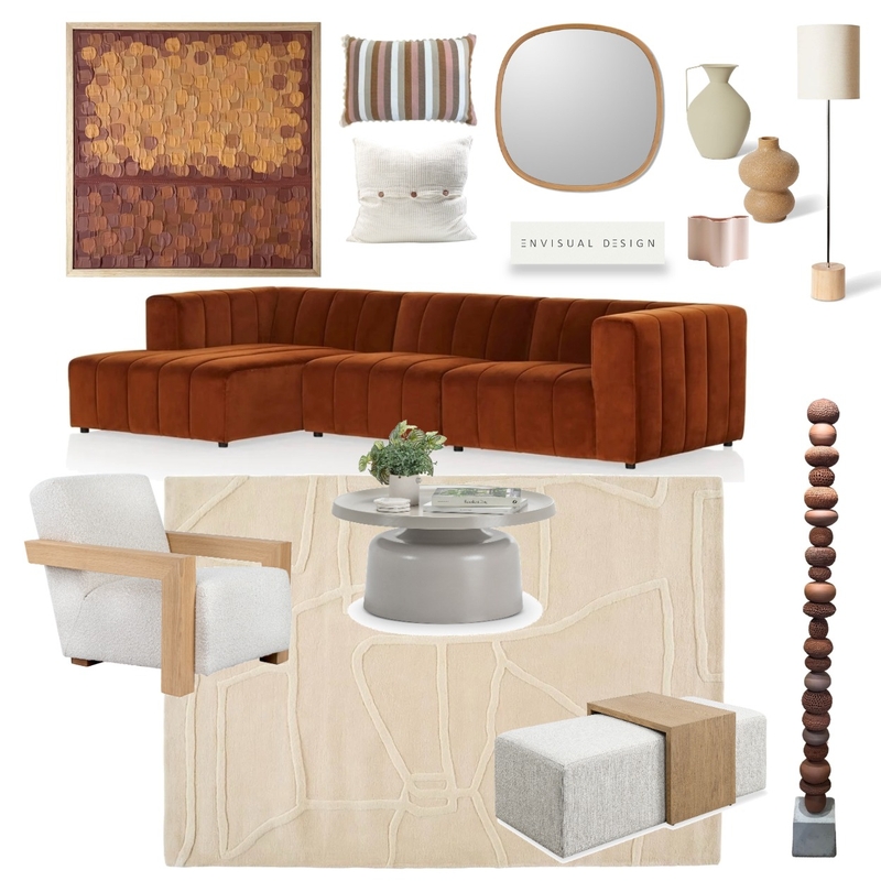 Contemporary Rusty Mood Board by envisual design on Style Sourcebook