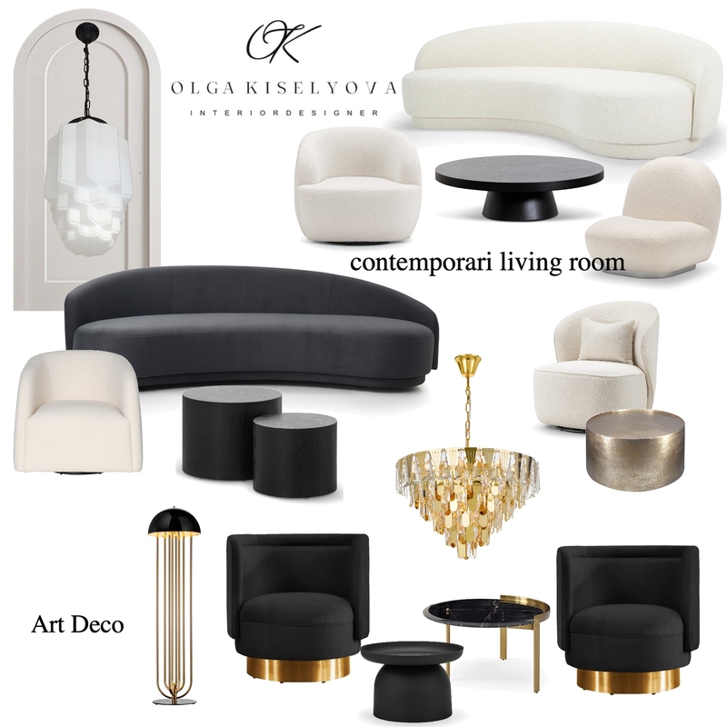 contemporari living room Mood Board by Ольга Киселёва on Style Sourcebook