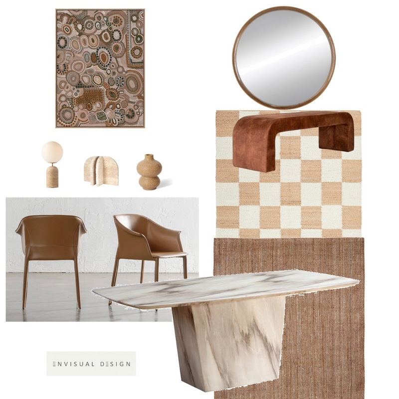 rust dining Interior Design Mood Board by envisual design