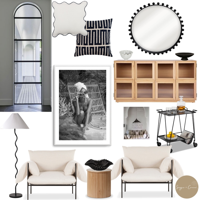Black & White Edit Mood Board by Sage & Cove Interiors on Style Sourcebook