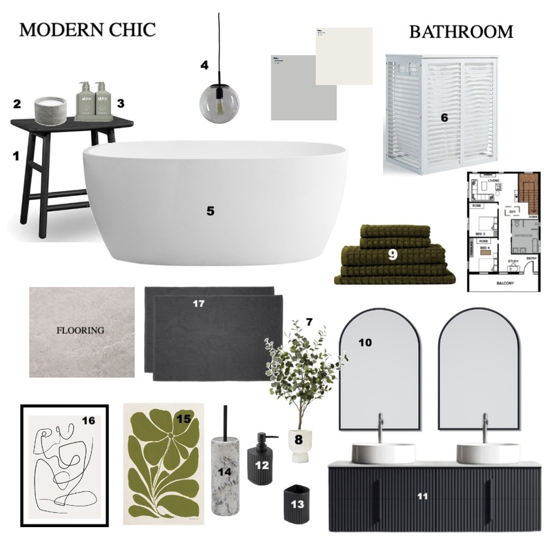 MODERN CHIC BATHROOM Mood Board by Jaspa_Interior on Style Sourcebook