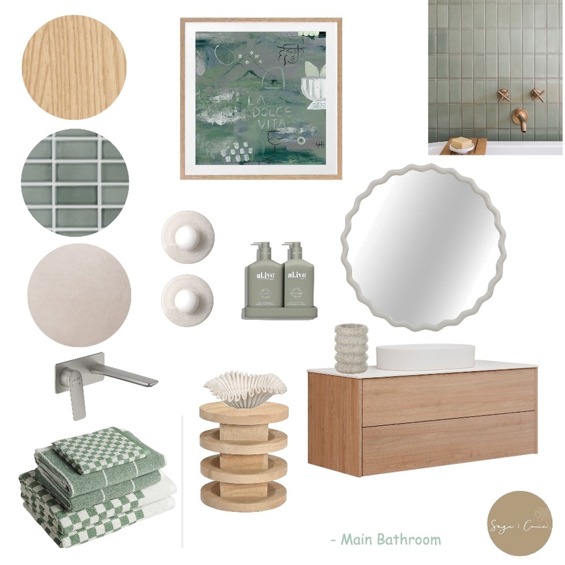Main Bathroom - Banks St Project Mood Board by Sage & Cove Interiors on Style Sourcebook