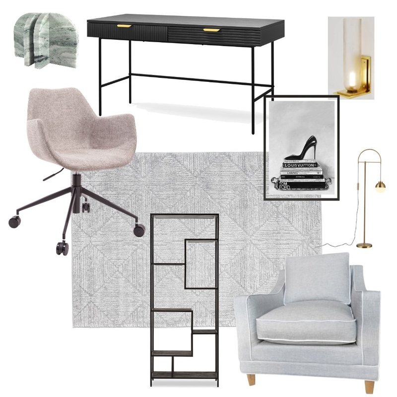 Module 9 Office Mood Board by NookNest Pty Ltd on Style Sourcebook