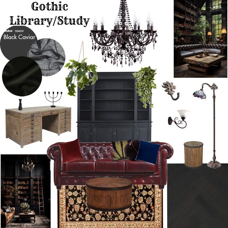 Gothic Study/Library Mood Board by RFKDesigns on Style Sourcebook